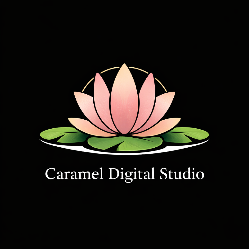 Caramel Digital Studio lotus logo